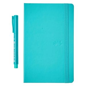 Caderneta Faber-Castell Creative Journal Pontilhado Verde Agua 84 Folhas + Caneta
