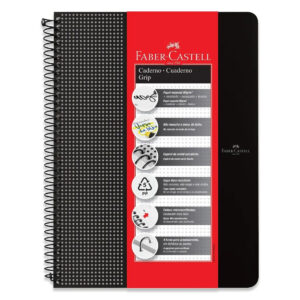 Caderno 1 Matéria Grip Pautado Mix Preto 80 Folhas Faber-Castell