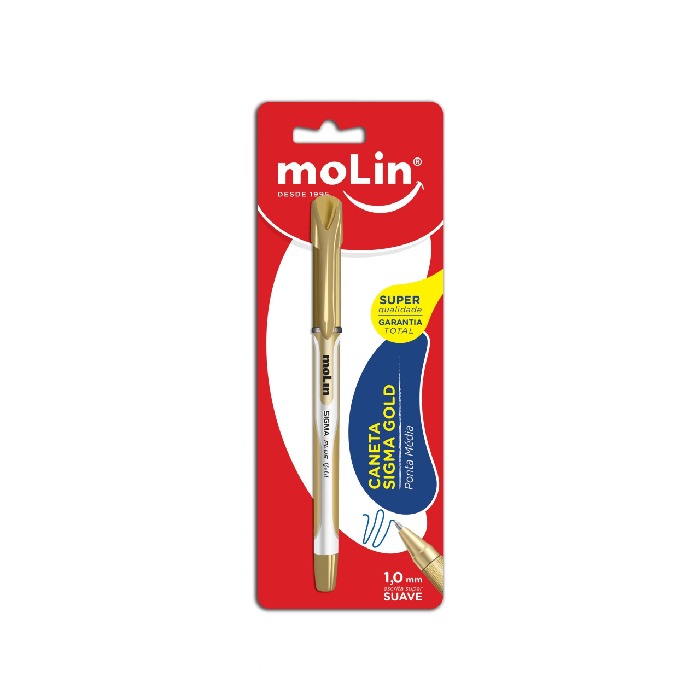Caneta Sigma Gold Ball 1.0 Azul Molin - Imagem 2