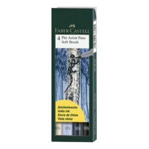 Caneta Faber-Castell Artística Pitt Pencil Soft Brush Tons Cinza 04 Cores