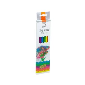 Lápis De Cor 06 Cores Neon BRW LP0016