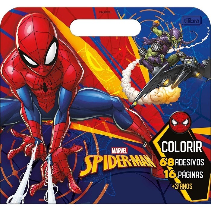 Folhas Para Colorir Maleta Spider Man Tilibra 304573