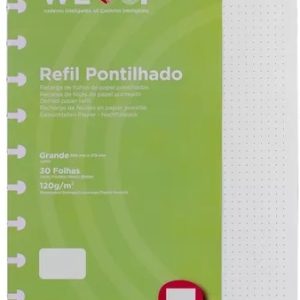 Bloco Refil Folha Inteligente Pontilhado Grande 30 Folhas