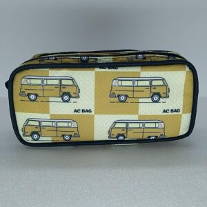 Estojo ACBAG Carros Marrom Duplo