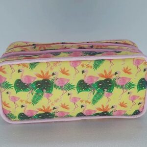 Estojo  ACBAG Flamingo Amarelo Duplo
