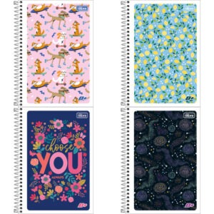 Caderno 1/4 Flexível D+ Sortidos 48 Folhas Tilibra 114758