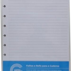 Bloco Refil Folha Inteligente Linha Branca Medio 30 Folhas 120 grs