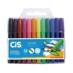 Caneta Hidrográfica Cis Colorcis Jumbo 12 Cores 2076800