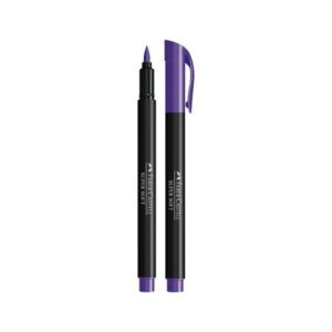 Caneta Hidrografica Faber Castell Brush Supersoft Ponta Pincel Roxo