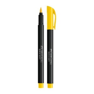 Caneta Hidrografica Faber Castell Brush Supersoft Ponta Pincel Amarelo