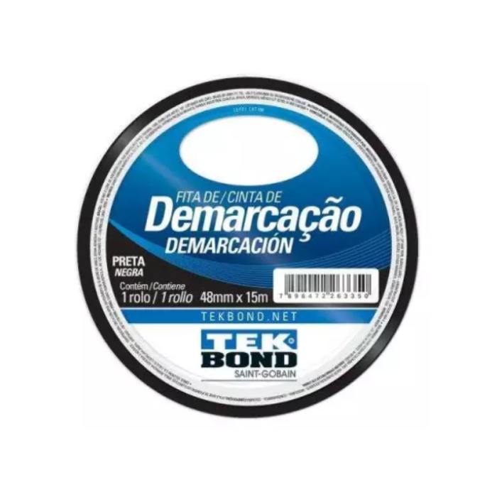 Fita Demarcação Solo 48x15mts Preto Tek Bond 21231048200