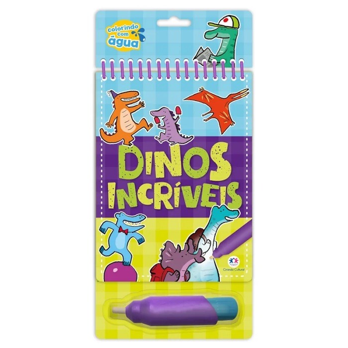 Livro Infantil Colorindo Com Água Dinos Incríveis Ciranda Cultural
