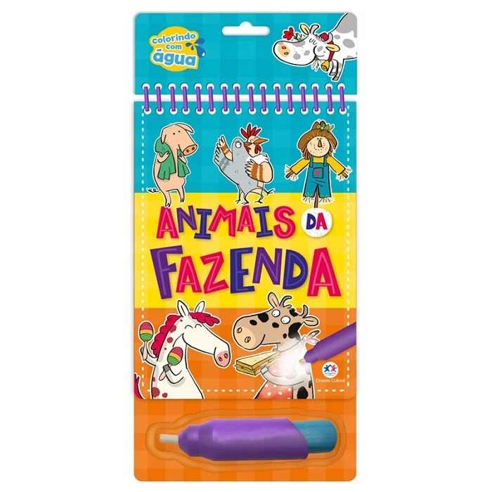 Livro Infantil Colorindo Com Água Animais Da Fazenda Ciranda Cultural