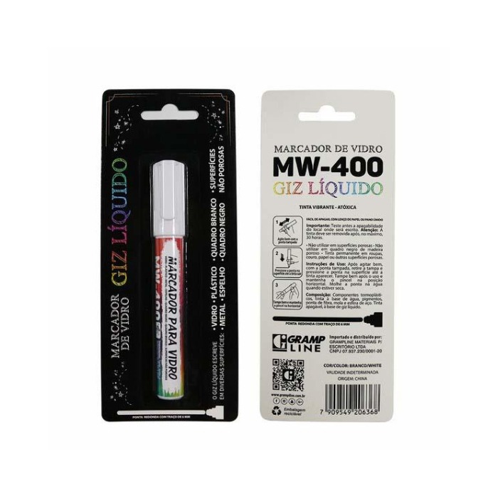 Pincel Gramp Line Window Giz Líquido Branco MW400 - Imagem 2