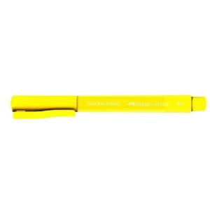 Caneta Faber-Castell Indelével Fine Pen 0.4 Fluor Amarelo