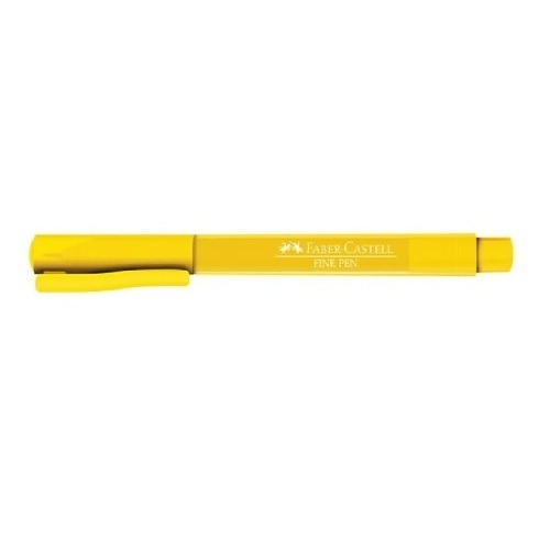 Caneta Faber-Castell Indelével Fine Pen 0.4 Amarelo 818