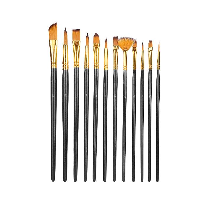Kit Pincel Artístico Evoke 12 Pincéis Sortidos BRW PC2100 - Imagem 2