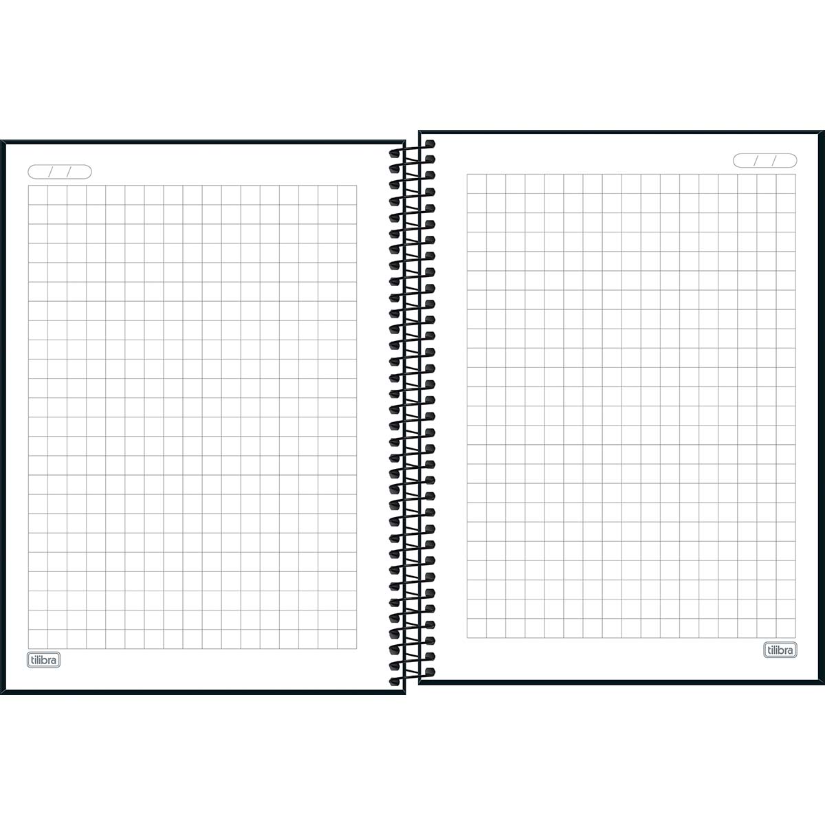Caderno Universitario Quadriculado 1x1 Zip Preto 80 Folhas Tilibra 341738 - Imagem 2