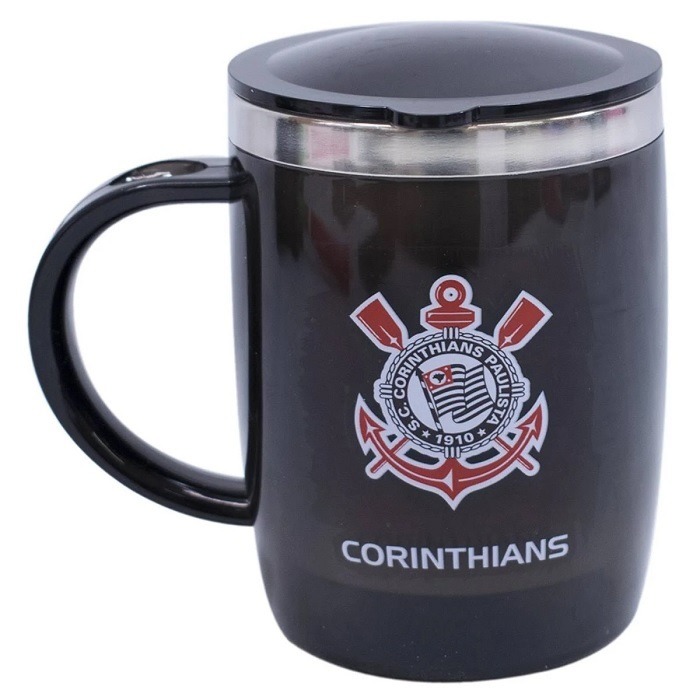 Caneca Térmica Corinthians Com Tampa 450ml QH002AZ1