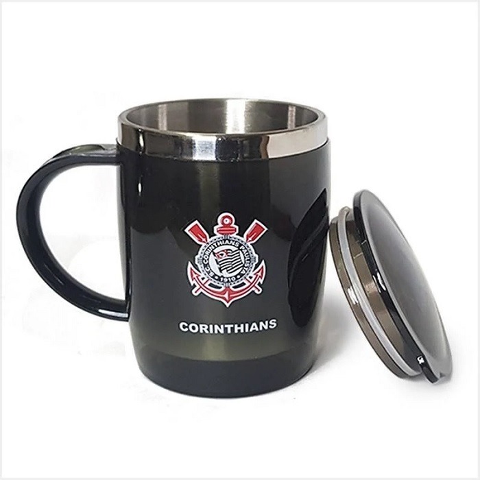 Caneca Térmica Corinthians Com Tampa 450ml QH002AZ1 - Imagem 3