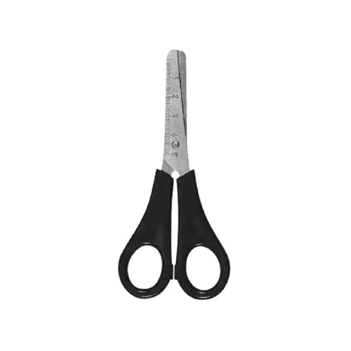 Tesoura Escolar Aço Inox Com Régua Cores Sortidas 13cm BRW TE1330 - Imagem 2