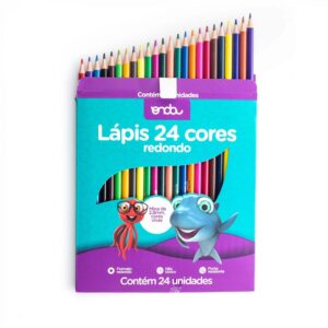 Lapis De Cor Redondo 24 Cores Mina 2,8mm Onda 1111086