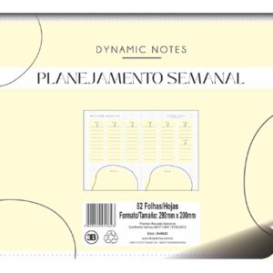 Bloco Planner Planejamento De Mesa Semanal Dynamic 3B
