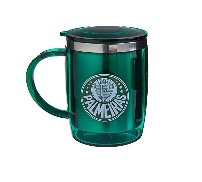Caneca Térmica Palmeiras Com Tampa 450ml QH002AZ3