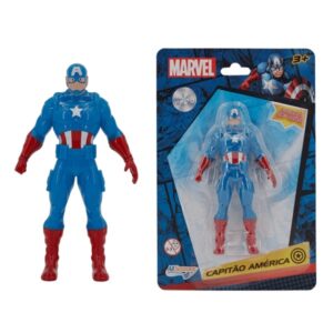 Brinquedo Boneco Capitão América 10,5cm Marvel All Seasons 892112