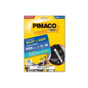 Etiqueta Pimaco Carta Laser 8099L N15 10 Folhas 16,93x147,64mm