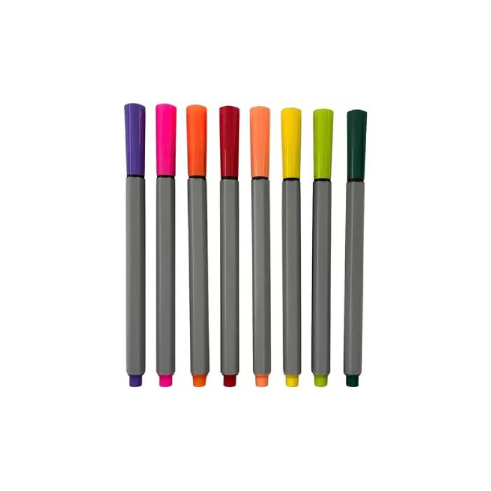 Caneta Marcador Mini Fineliner 0.4mm 8 Cores Spring Summer BRW FI0050 - Imagem 2