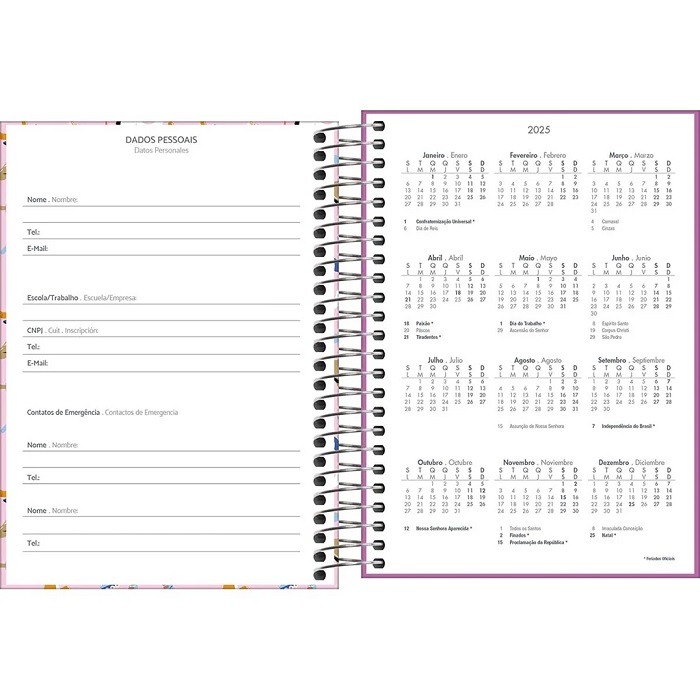 Agenda D+ Feminina M4 2025 Tilibra 144843 - Imagem 2