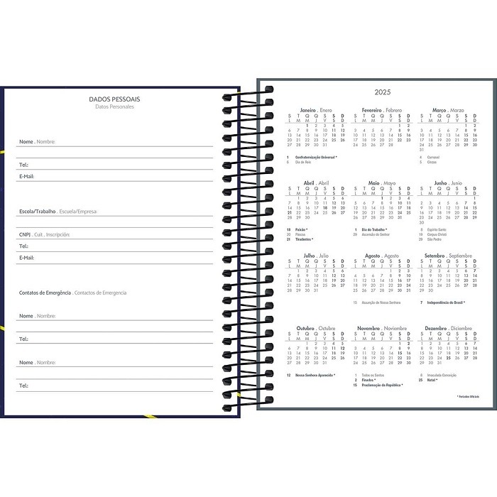 Agenda D+ Masculino M4 2025 Tilibra 291072 - Imagem 2