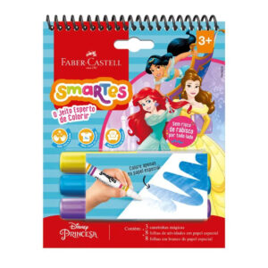 Bloco De Atividades Para Colorir Princesas 16 Folhas + 3 Canetinhas Mágicas Faber-Castell