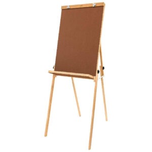 Cavalete Flip Chart 1,50mts Pinus Luxo Com Suporte Para Canetas 2522