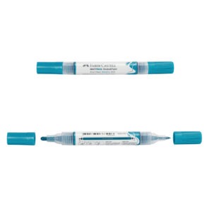 Caneta Faber-Castell Multi Mark Dual Marcador Criativo 2 Pontas Azul Metálico