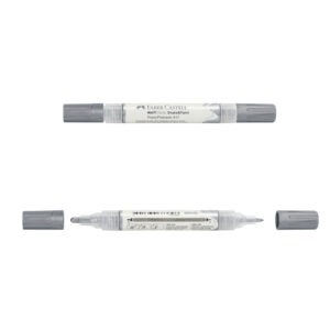 Caneta Faber-Castell Multi Mark Dual Marcador Criativo 2 Pontas Prata