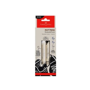Caneta Faber-Castell Multi Mark Dual Marcador Criativo 2 Pontas Preto e Branco