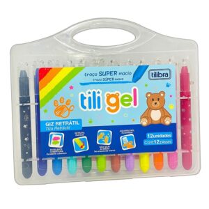 Giz De Cera Tili Gel Retrátil 12 Cores Tilibra 345440