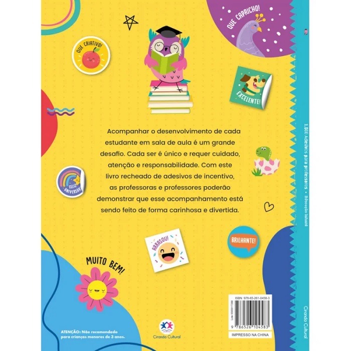 Livro Infantil 1500 Adesivos Com Mensagens Para Professores Ciranda Cultural - Imagem 5