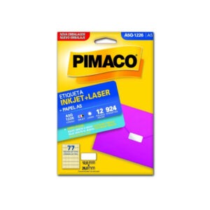 Etiqueta Pimaco A5 Q1226 N77 12 Folhas 12x26mm 874851