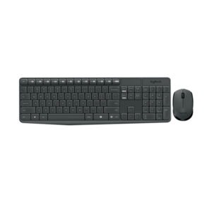Combo Kit Teclado Com Mouse Logitech Sem Fio Cinza MK235
