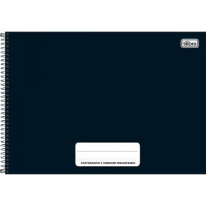 Caderno Cartografia E Desenho Milimetrado Pepper Preto 80 Folhas Tilibra 306011