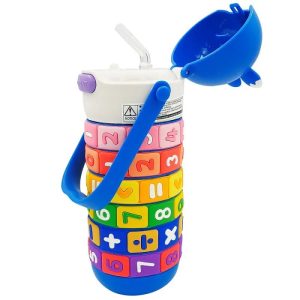 Garrafa Golden Rio Térmica Aço Inox Infantil Números 430ml GDR1027