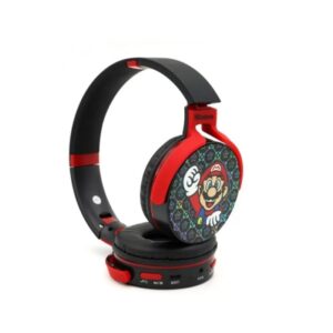Fone De Ouvido Wirelesss Headphone Sem Fio Bluetooh Super Mario Preto MA1