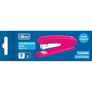 Grampeador Mesa G102 Rosa 20 Folhas Blistado Tilibra 353761