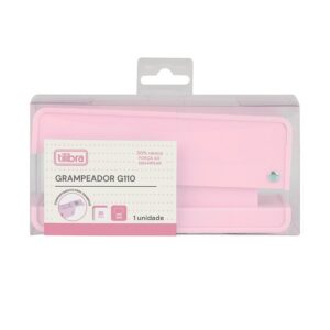 Grampeador Mesa G110 Rosa 20 Folhas Blistado Tilibra 352381