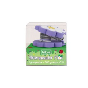 Grampeador Flor 10 Folhas + Grampo Tilibra 352586