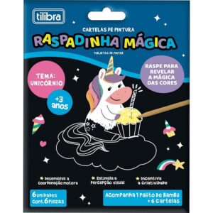 Cartela Pintura Raspadinha Mágica Unicórnio Tilibra 352101