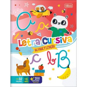 Caderno Cartilha Alfabetização Letra Cursiva 16 Folhas Tilibra 353019